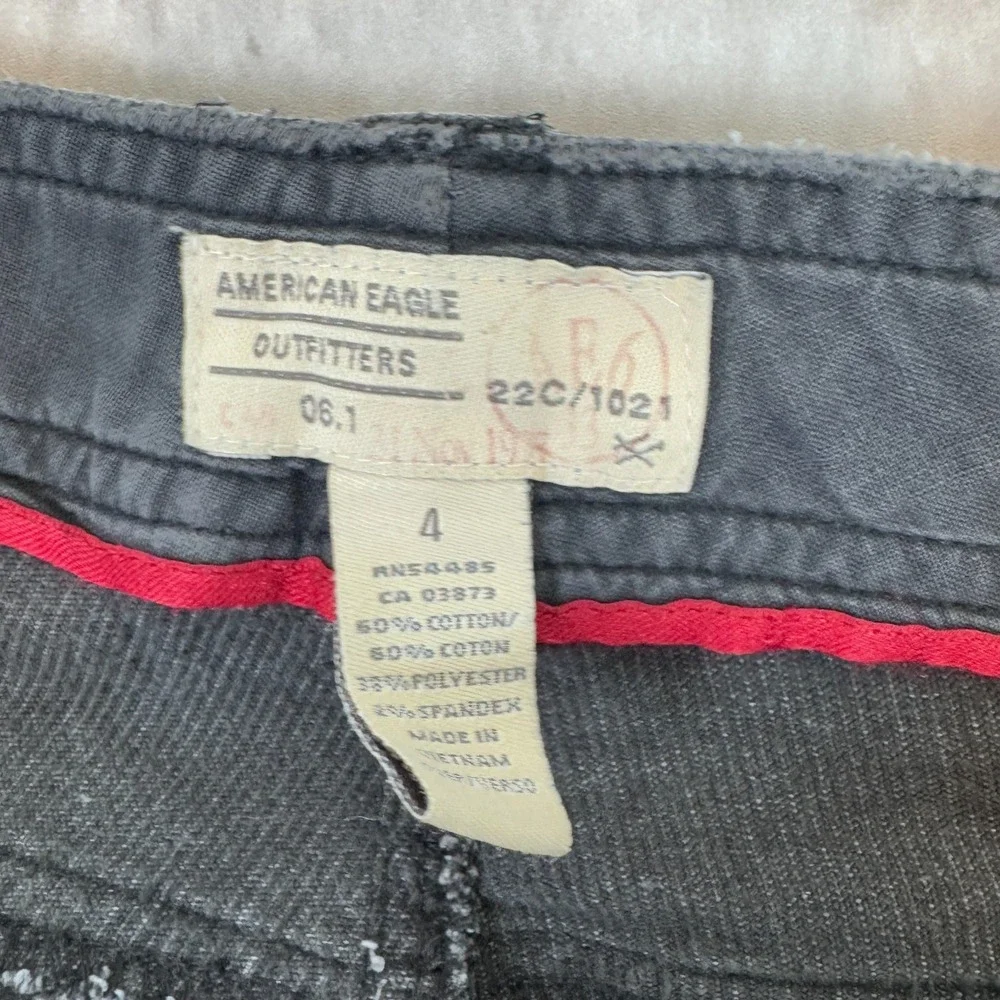 American Eagle Outfitters Corduroy Pants Womens 4 Black Flared Bootcut Granola - Picture 3 of 10